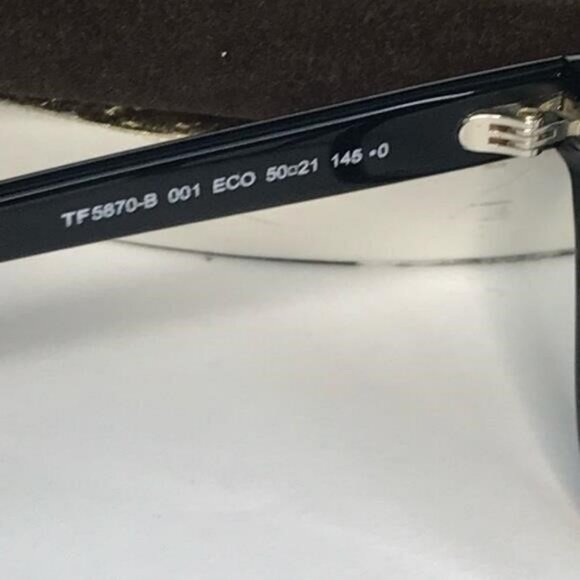 New Authentic Tom Ford Blue Light Block Square Unisex Eyeglasses FT5542-B 001 50 - Picture 6 of 12